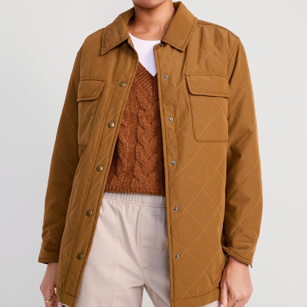 Old Navy Quilted Utility Shacket - NWT!